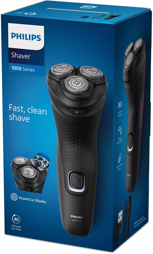Philips Shaver 1000 Series S1141/00 - Elektrisch Scheerapparaat - Zwart