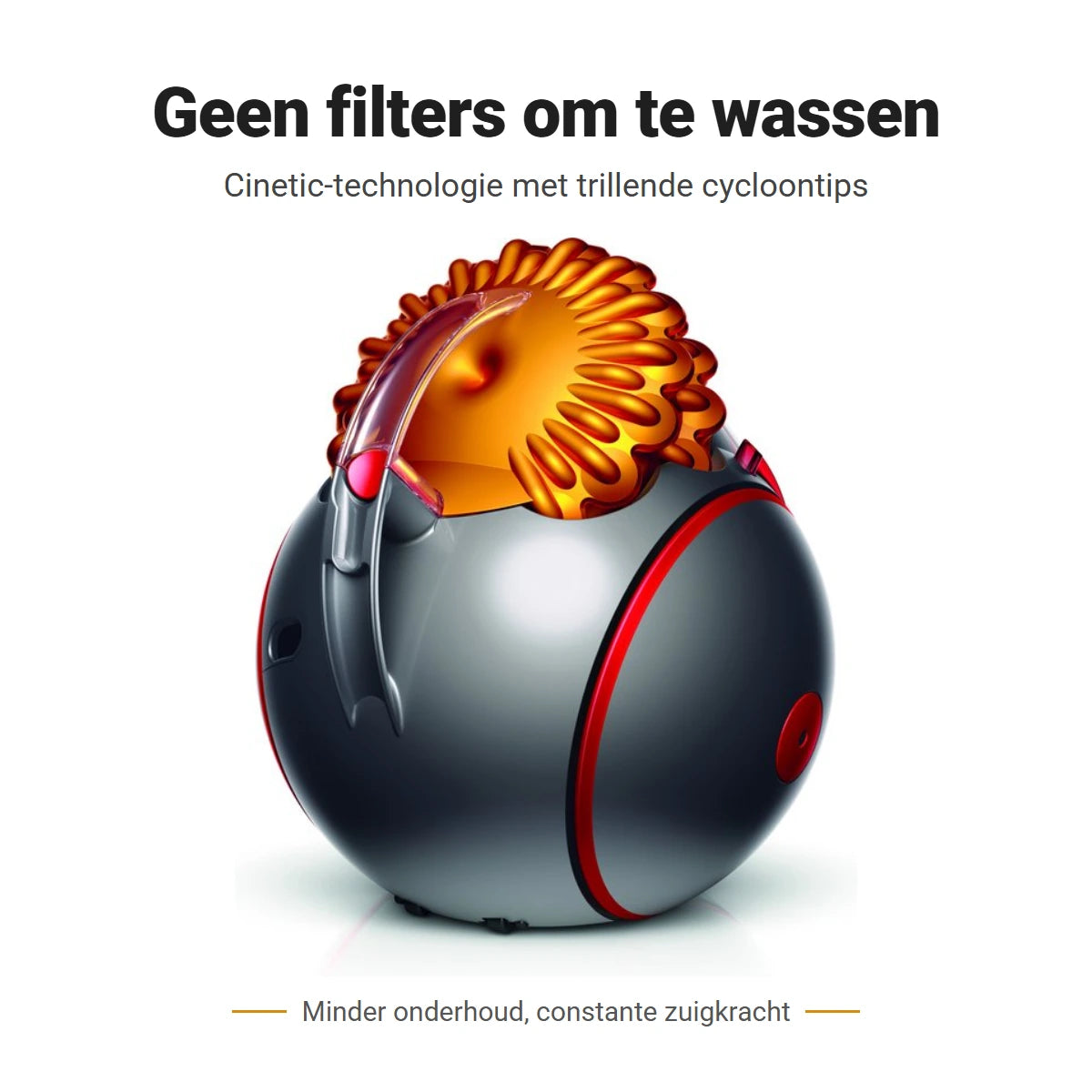 Dyson Cinetic Big Ball Multifloor 2 stofzuiger zonder zak met Cinetic-cyclonen en zonder filters om te wassen
